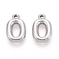 Нержавеющая Сталь Цвет 304 подвески из нержавеющей стали, число 0, цвет нержавеющей стали, 17x10.5x3 мм, отверстие : 1.5 мм