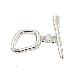 Платина Латуни Переключить застежками, без кадмия, без никеля и без свинца, платина, Кольцо: 17.5x11.5x2.7 mm, отверстие : 1.6 мм, бар: 22.5x6.5x2.5 mm, отверстие : 2.5 мм