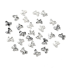Clear Spot Pattern Resin Cabochons, Nail Art Decoration Accessories, Bowknot, Clear, 7x8.5x2mm