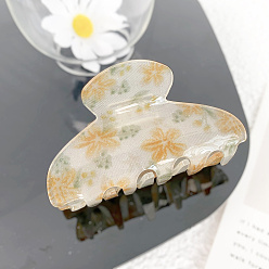 Папайя Оранжевый Акриловые коготь заколки, аксессуары для волос для женщин и девочек, арка, papayawhip, 80x45 мм