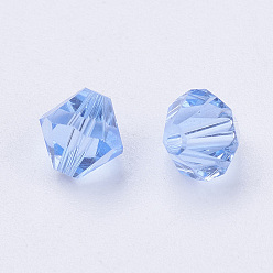Cornflower Blue Imitation Austrian Crystal Beads, Grade AAA, Faceted, Bicone, Cornflower Blue, 6x6mm, Hole: 0.7~0.9mm
