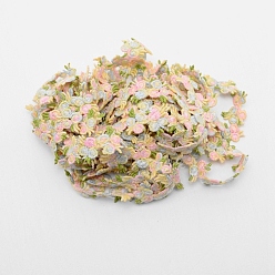 Misty Rose Flower Polyester Trim Ribbon, for Curtain Lace Trimmings, Misty Rose, 3/4 inch(20mm)