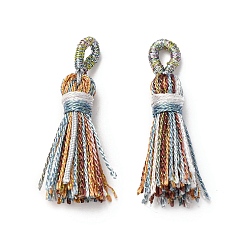 Перу Полиэстер кисточкой подвески, Перу, 36~36.5x6~7 мм, отверстие : 3x5 мм