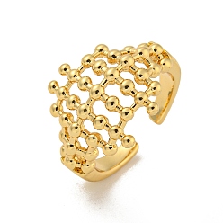 Настоящее золото 18K Латунные полые широко открытые манжеты, без кадмия и без свинца, для женщин, реальный 18 k позолоченный, 17 мм, регулируемый