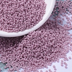 (RR599) Opaque Antique Rose Luster MIYUKI Round Rocailles Beads, Japanese Seed Beads, (RR599) Opaque Antique Rose Luster, 11/0, 2x1.3mm, Hole: 0.8mm, about 1100pcs/bottle, 10g/bottle