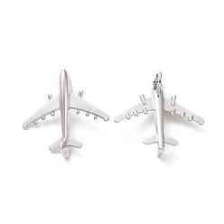 Платина Подвески из сплава, очарование самолета, платина, 39x38x13 мм, отверстие : 7 мм