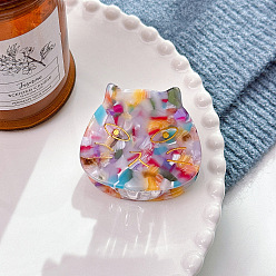 Разноцветный Заколки для волос в форме кошачьих когтей, Заколка для волос с хвостиком из ацетата целлюлозы для девочек и женщин, красочный, 50x42x41 мм