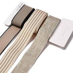 Хаки 9 ярдов 3 стилей полиэфирной ленты, для поделок своими руками, бантики для волос и украшение подарка, имбирная цветовая палитра, хаки, 1~1-1/8 дюйм (25~28 мм), около 3 ярдов / стиль