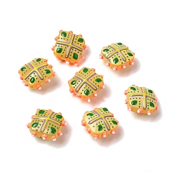 (932FM) Темно-синий аква-матовый с подкладкой Стеклянные бусины из имитации нефрита, бусины ручной работы, ромб, с эмалью, темно-золотистые, 19x22~23x10 мм, отверстие : 1.4~1.6 мм