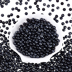 Индиго 500 шт. прозрачные стеклянные бусины, остекление стиль, круглые, индиговые, 6 мм, отверстие : 1.2 мм