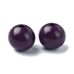 Индийский Красный Деревянные европейские бусины с большими отверстиями, круглые, Индийская красная, 19~20x18 мм, отверстие : 4.2 мм