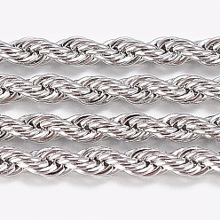 Нержавеющая Сталь Цвет Устойчивые к потускнению 304 тросовые цепи из нержавеющей стали, с катушкой, несварные, цвет нержавеющей стали, 2x2 мм, около 32.8 футов (10 м) / рулон