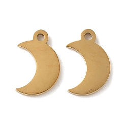 Золотой 304 прелести нержавеющей стали, лунное очарование, золотые, 9.5x6x1 мм, отверстие : 1 мм