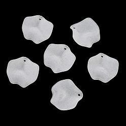 Белый Подвески матовым акриловым, лепестковые прелести, белые, 24x24x8 мм, отверстие : 1.6 мм, Около 833 шт / 500 г
