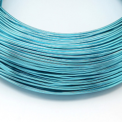 Dark Turquoise Round Aluminum Wire, Flexible Craft Wire, for Beading Jewelry Doll Craft Making, Dark Turquoise, 18 Gauge, 1.0mm, 200m/500g(656.1 Feet/500g)