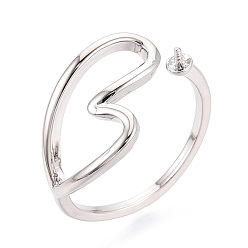 Платина Сердечко латунная чашка колышек настройки кольца, регулируемые настройки колец для полупросверленных бусин, без кадмия, без никеля и без свинца, платина, 12 мм, размер США 7 1/4 (17.5 мм), штифты : 0.8 мм