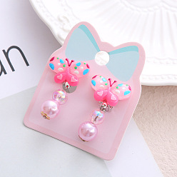 Бабочка Клипсы из пластика для детей, платина, бабочка, 40x15 мм