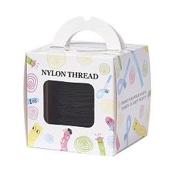 Черный Нейлоновая нить с одной нейлоновой нити внутри, сильнее, чем nwir-r006- серии, чёрные, 1.5 мм, около 120.29 ярдов (110 м) / рулон