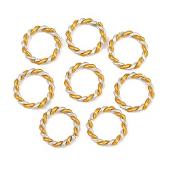 (932FM) Темно-синий аква-матовый с подкладкой Алюминиевые быстроразъемные соединения, витое круглое кольцо, темно-золотистые, 24~24.5x3.5~4 мм, внутренний диаметр: 17~17.5 мм