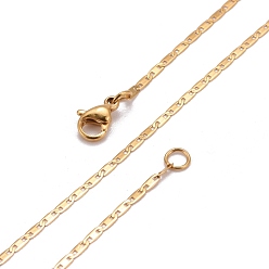 Золотой 304 нержавеющей стали моряк ссылку цепи ожерелья, с карабин-лобстерами , золотые, 18.1 дюйм (46 см), 1.4x0.3 мм, ссылка: 4x1.4x0.3