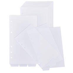 Белый 3шт. пластиковые разделители для папок, Вкладка индексной страницы для планировщика, блокнота и переплетных листов, прямоугольные, белые, 180x95x0.4 мм