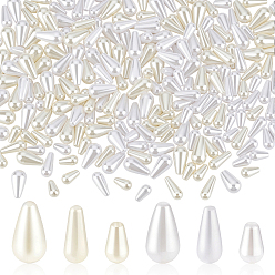 (52) Непрозрачная лаванда 300 шт. 6 стиль бусины из АБС-пластика с имитацией жемчуга, слеза, разноцветные, 9.5~14.5x5.5~7.5 мм, отверстие : 1.6~1.8 мм, 50 шт / стиль