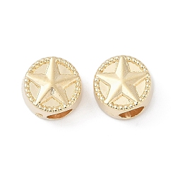 Золотой Ccb пластиковые европейские бусины, бусины с большим отверстием, звезда, золотые, 9.5x9.5x7.5 мм, отверстие : 4.5~4.5 мм