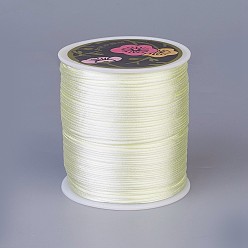 Желтая Старая Ткань  Нейлоновая нить, гремучий атласный шнур, старое кружево, 2 мм, около 76.55 ярдов (70 м) / рулон