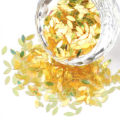 Золотистый Блестящий блеск для ногтей, маникюрные блестки, diy sparkly paillette советы ногтей, лошадиный глаз , золотые, 5x2x0.1 мм