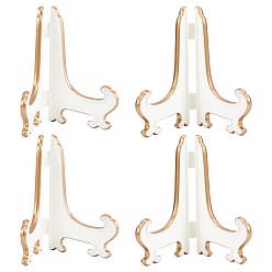 White Acrylic Display Stand, Easel Plate Display Photo Holder Stand, for Picture Frames, Decorative Plates Display, White, 6.5x8.8cm, 4pcs/box