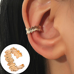 Ring Латунные серьги-каффы для женщин, золотой свет, кольцо, 10x10 мм