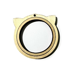 Cat Shape Деревянные пяльцы для вышивания крестиком, вышитая рамка дисплея, аксессуары для швейных инструментов, форма кошки, 92x90 мм