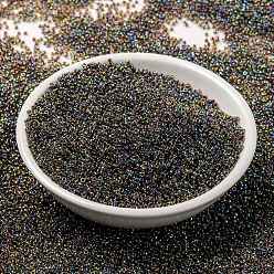 (RR357) Root Beer Lined Light Topaz AB MIYUKI Round Rocailles Beads, Japanese Seed Beads, 15/0, (RR357) Root Beer Lined Light Topaz AB, 15/0, 1.5mm, Hole: 0.7mm, about 250000pcs/pound