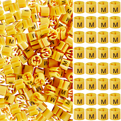 Желтый 250шт. пластиковые маркеры для одежды и брюк размером m, зажим для вешалки для одежды, колонка, желтые, 12x10 мм, прорезь: 1.5 мм