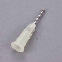 Floral White Plastic Fluid Precision Blunt Needle Dispense Tips, Floral White, 7.5x6.5x30mm, Inner Diameter: 4mm, Pin: 1mm