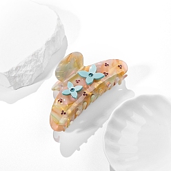 Сэнди Коричневый Заколки-когти с уксусной кислотой, цветок, аксессуары для волос для девочек или женщин, песчаный коричневый, 58x98 мм