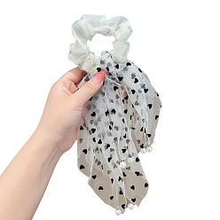 White Cloth Hair Ties, White, 240mm