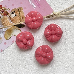 Indian Red Opaque Acrylic Beads, Flower, Indian Red, 20mm