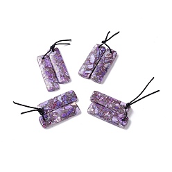 Howlite Natural Howlite Pendants, with Zinc Alloy Line, Dyed, Rectangle, 40x12x4mm, Hole: 1.6mm, 2pcs/pair
