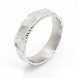 Нержавеющая Сталь Цвет Текстурированные 304 кольца для пальцев из нержавеющей стали, цвет нержавеющей стали, размер США 7 (17.3 мм)