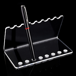 Claro Soportes de exhibición de bolígrafos acrílicos transparentes con orificios, Pinceles de maquillaje, soportes organizadores para pinceles, Claro, 8 cm