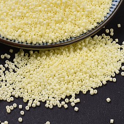 (DB1511) Matte Opaque Pale Yellow MIYUKI Delica Beads, Cylinder, Japanese Seed Beads, 11/0, (DB1511) Matte Opaque Pale Yellow, 1.3x1.6mm, Hole: 0.8mm, about 2000pcs/bottle, 10g/bottle