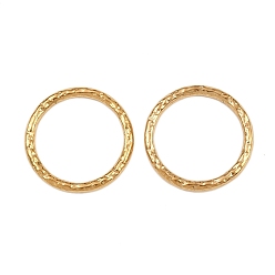 Настоящее золото 18K 304 нержавеющей стали связывающий кольца, текстурированное кольцо, ионное покрытие (ip), реальный 18 k позолоченный, 22x2 мм, внутренний диаметр: 17.5 мм