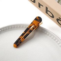 Шоколадный Заколки из кожи аллигатора из ацетата целлюлозы, аксессуары для волос для женщин и девочек, цвет шоколада, 15x83 мм