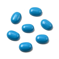 Синтетическая Бирюза Синтетических бирюзовый кабошон, овальные, 8x6x3 мм