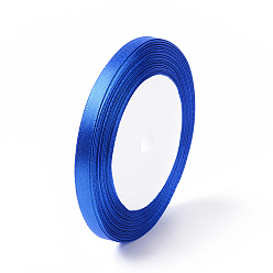 Royal Blue Single Face Satin Ribbon, Polyester Ribbon, Royal Blue, 1/4 inch(6mm), about 25yards/roll(22.86m/roll), 10rolls/group, 250yards/group(228.6m/group)