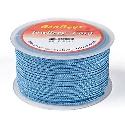 Светло-Синий Плетеные нити нейлона, окрашенные, голубой, 2.5 мм, около 10.93 ярдов (10 м) / рулон