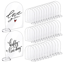 Прозрачный Держатели табличек из акрила, держатели для карточек с именами в форме арки, для свадьбы, ресторан, украшения на день рождения, прозрачные, 29.5x111x145 мм