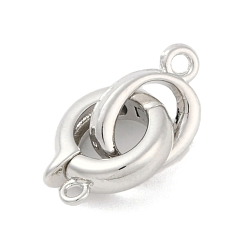 Платина Латунная обшивка стойки с застежками, долговечный, без свинца и без кадмия, платина, 23 мм, отверстие : 1.2 мм