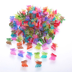Mixed Color Kids Hair Accessories, Plastic Claw Hair Clips, Butterfly, Mixed Color, 16~18x18~19x19~21mm